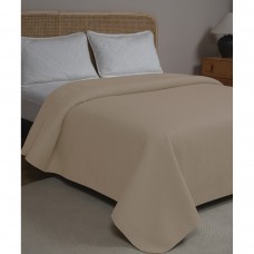 Κουβερλί Microfiber Pre-Washed 220X240 Dot Beige