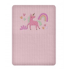 Παιδική Κουβέρτα Πικέ 110X140 Unicorn Pink