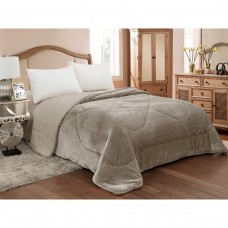 Κουβερτοπάπλωμα Flannel Sherpa 160X220 809 Taupe