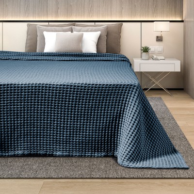 Κουβέρτα Πικέ 220X240 Waffle Dark Blue