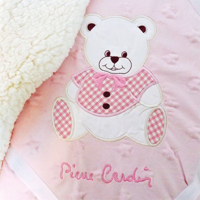 Παιδική Κουβέρτα Βελουτέ 80X110 Teddy Pink