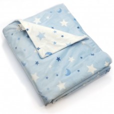 Παιδική Κουβέρτα Βελουτέ 110X140 Moon Blue