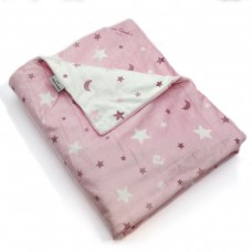 Παιδική Κουβέρτα Βελουτέ 80X110 Moon Pink
