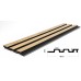 PS Panel με 3D Πηχάκια F4 Piano 12/122/2900mm Nat.Oak/Black