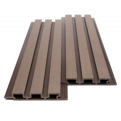 WPC Panel Με 3D Πηχάκια 25/176.5mm Dark Brown 8530