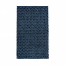 Bath Rug Chevron Dark denim 21223