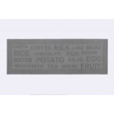 Kitchen Rug  Grocery Magnetic Grey 55X150