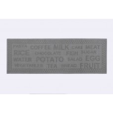 Kitchen Rug  Grocery Magnetic Grey 55X150