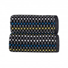 Set of Towel Grid Multi 10001 3pcs