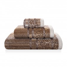 Set of Towels Maze Dark Chocolate 10002 3pcs