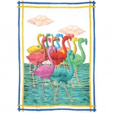 Towel Flamingo Acqua