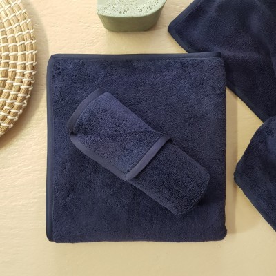 Σετ Πετσέτες 3τμχ, Viotis Blue, Οργανικό Βαμβάκι, Rodon Luxury Linen