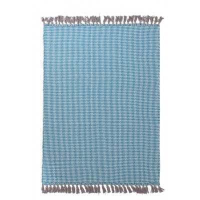 Χαλί Urban Cotton Kilim Houndstooth Caribbean Sea