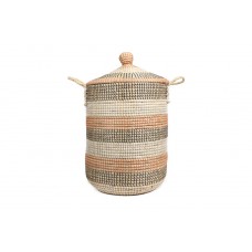 Tortilla Laundry Basket with lid and handles Orange Blue (43-33 × 65) Soulworks 0510047