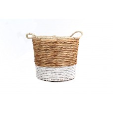 Jununca basket top edge natural with white Large (35 × 30-36) Soulworks 0510055