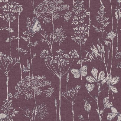 Ταπετσαρία τοίχου Town-Country Meadow Floral Plum 904107 