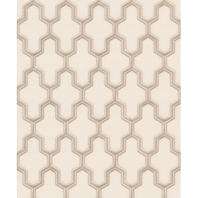 Ταπετσαρία τοίχου Wall Fabric Geometric Beige-Silver WF121022 53Χ1005