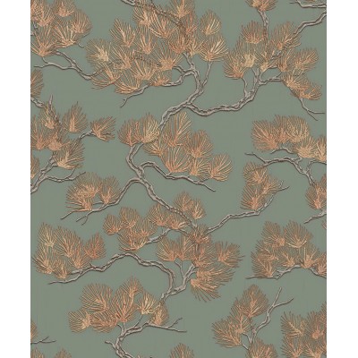 Ταπετσαρία τοίχου Wall Fabric Pine Tree Sage-Gold WF121013 53Χ1005