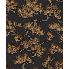 Ταπετσαρία τοίχου Wall Fabric Pine Tree Black-Gold WF121015 53Χ1005
