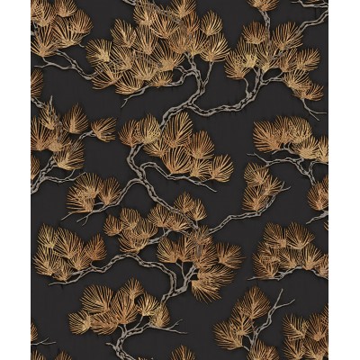 Ταπετσαρία τοίχου Wall Fabric Pine Tree Black-Gold WF121015 53Χ1005