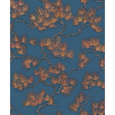 Ταπετσαρία τοίχου Wall Fabric Pine Tree Deep Blue-Gold WF121017 53Χ1005