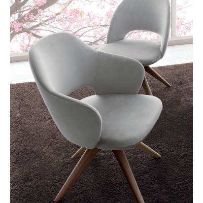 Chair Letizia L17 50x60x84 Swivel wooden base