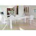 Table Arthur Top e extensions in extralight glass acidato varnished opaco 203-263-323x101x77