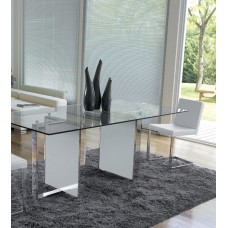 Τραπέζι Chromed Free Matt satined painted extralight glass 250x100x76 