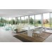 Τραπέζι Sun Mat satined painted glass top and extensions 170-252x90x77