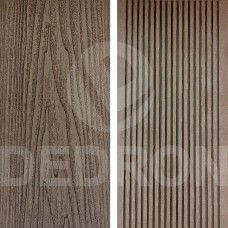 DECK-WPC Δαπέδου 25/140mm WOOD 3D ΚΑΦΕ ΣΚΟΥΡΟ