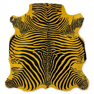 Cow Skin (printed) Zebra Yellow