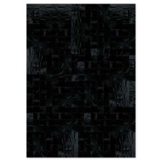 Δερμάτινο Χειροποίητο Χαλί Skin 10 Black