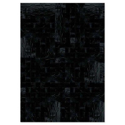 Δερμάτινο Χειροποίητο Χαλί Skin 10 Black