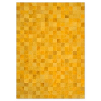 Skin 10 Yellow Handmade Leather Carpet