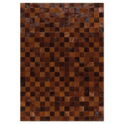 Skin 10 Multy Brown Handmade Leather Carpet