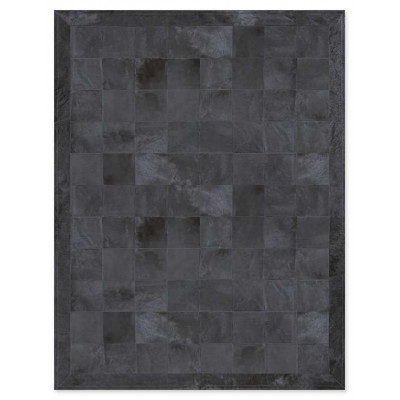Skin 20 Dark Grey Handmade Leather Carpet