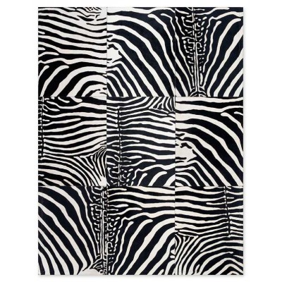 Δερμάτινο Χειροποίητο Χαλί Skin 60x80 Zebra - Επιθυμητής Διάστασης