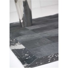 Δερμάτινο Χειροποίητο Χαλί Skin Acid Metallic 30 Dark Grey-Silver