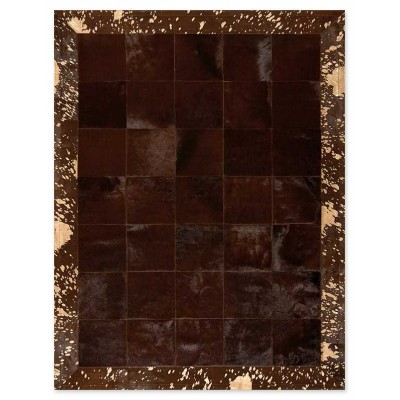 Δερμάτινο Χειροποίητο Χαλί Skin Acid Metallic 30 Brown-Bronze - Επιθυμητής Διάστασης