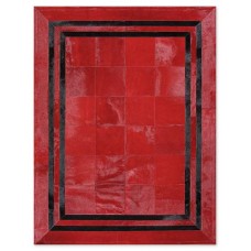 Skin SR.1 Red-Black Handmade Leather Carpet