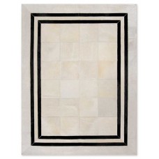 Skin SR.1 White-Black Handmade Leather Carpet