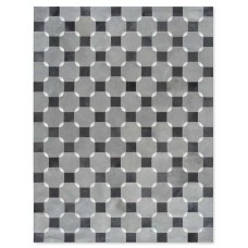 Skin SR.2010 (20/10) Light Grey-Dark Grey Handmade Leather Carpet