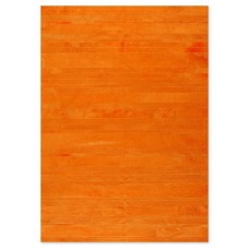 Skin Stripes Orange Handmade Leather Carpet
