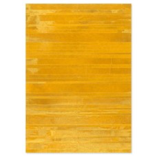 Skin Stripes Yellow Handmade Leather Carpet