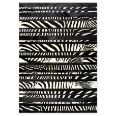 Skin Stripes Black-Zebra Handmade Leather Carpet