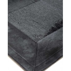 Skin 30 Astrakhan Black Embossed Handmade Leather Carpet