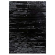 Skin Stripes Black Handmade Leather Carpet