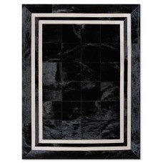 Skin SR.1 Black-White Handmade Leather Carpet
