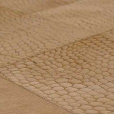 Skin 20 Rivoli Beige Embossed Handmade Leather Carpet