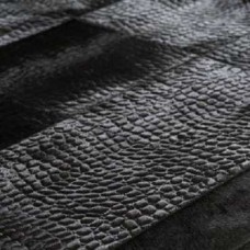 Skin 20 Rivoli Black Embossed Handmade Leather Carpet
